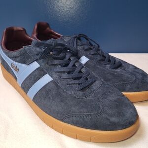 Gola Men's Classics Hurricane Suede Size 11 Navy Cornflower Burgundy Gum‎ Sole